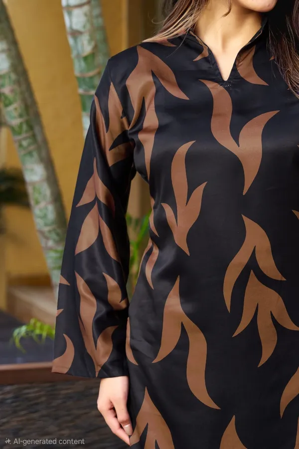 Black_its_premiem_satin_printed_cordset__Kurta_Set_For_Women