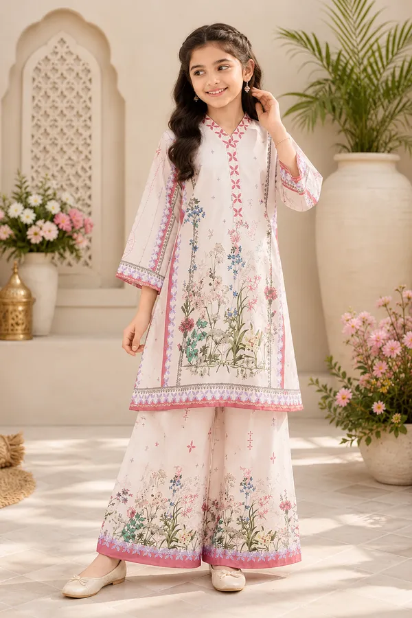 Pink_and_white_Satin_Kurta_Plazzo_Set_For_Girls_Premium_Quality