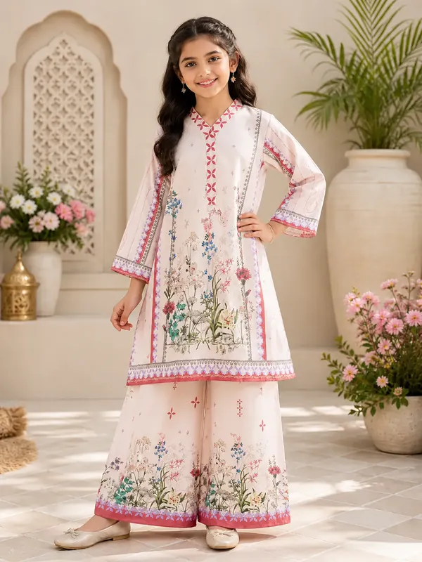 Pink_and_white_Satin_Kurta_Plazzo_Set_For_Girls_Premium_Quality