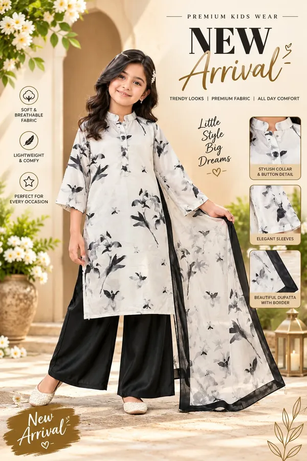 imported_Fabric_Premium_Mal_Satin_top_Bottom_and_dupatta_With_Miyani_kurti_for_girls