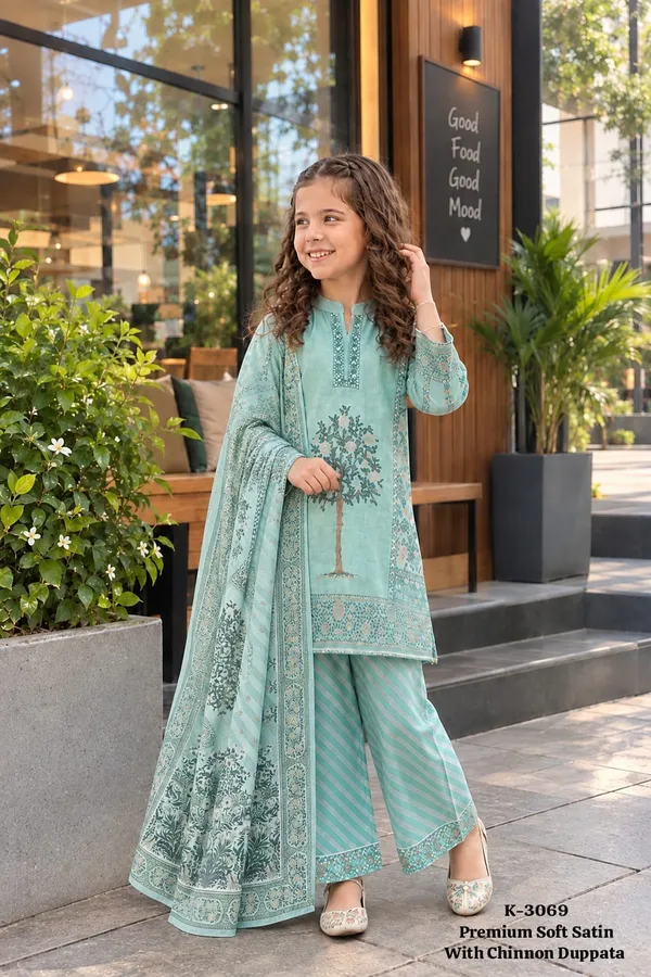 imported_Fabric_Premium_Mal_Satin_top_Bottom_and_dupatta_With_Miyani_kurti_for_girls