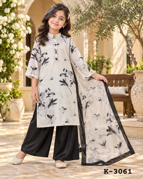 imported_Fabric_Premium_Mal_Satin_top_Bottom_and_dupatta_With_Miyani_kurti_for_girls