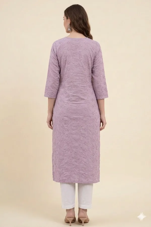 Lavender_Cotton_Schiffli_Embroidered_Straight_Kurta_For_Women