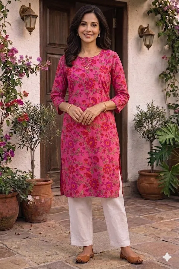 Pink_Cotton_Straight_Printed_Kurta_For_Women