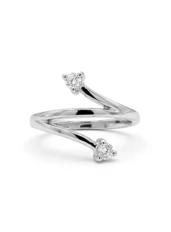 0.24_Ct_Lab-Grown_Diamond_925_Silver_Double_Stone_Ring