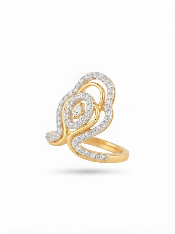 14K_Gold_Diamond_Cluster_Ring_with_72_Natural_Round_Brilliant_Diamonds_|_0.40_Ct_I-J_SI