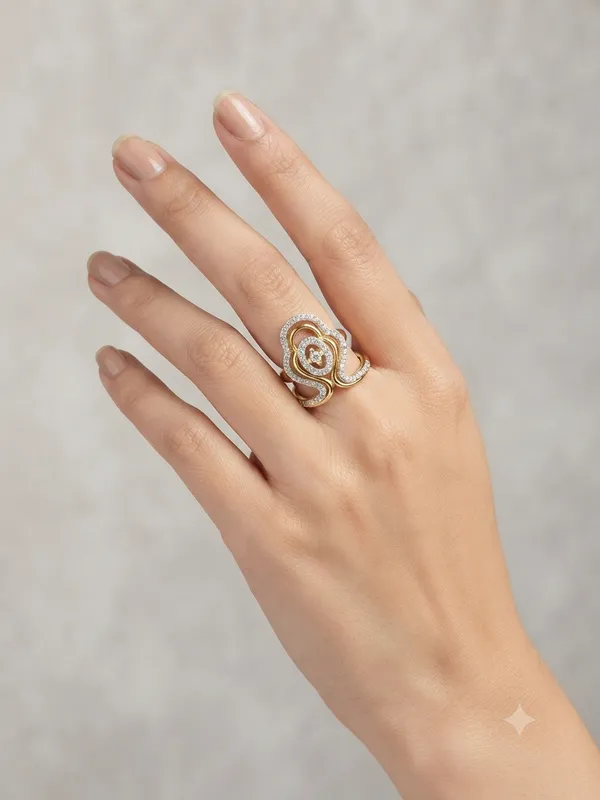 14K_Gold_Diamond_Cluster_Ring_with_72_Natural_Round_Brilliant_Diamonds_|_0.40_Ct_I-J_SI