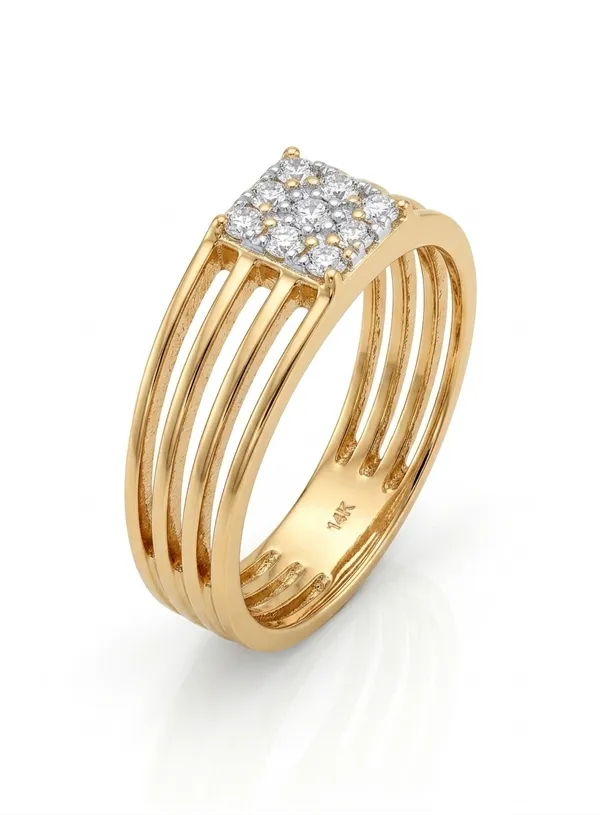 14K_Yellow_Gold_Men’s_Natural_Diamond_Ring_–_RBC_Cut