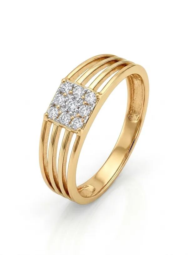 14K_Yellow_Gold_Men’s_Natural_Diamond_Ring_–_RBC_Cut