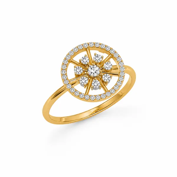 18K_Yellow_Gold_Natural_Diamond_Floral_Cluster_Ring_–_0.41_Ct