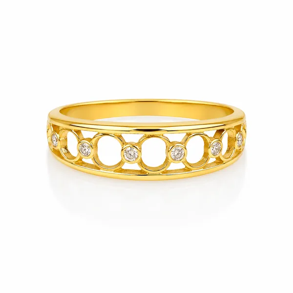18K_Yellow_Gold_Natural_Diamond_Ring_–_5_Stone_Floral_Band