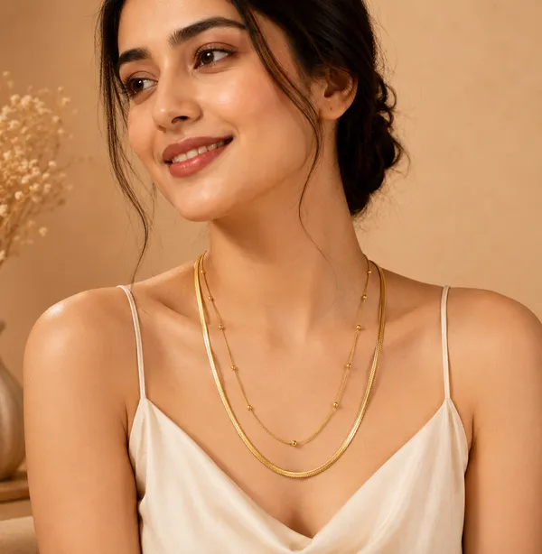 1_Gram_Gold_Plated_Double_Layer_Snake_Chain_Necklace_for_Women_|_Anti_Tarnish_Finish_|_Elegant_Designer_Daily_Wear_Chain