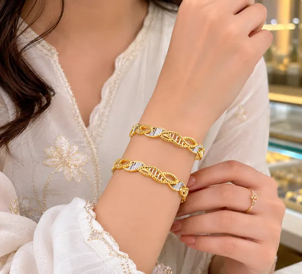 1_Gram_Gold_Plated_Eternal_Wave_Bangles