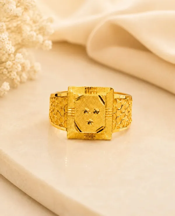 1_Gram_Gold_Plated_Men's_Square_Designer_Ring_|_Premium_Gold_Finish_Gents_Ring