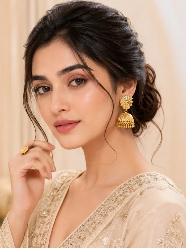 1_Gram_Gold_Plated_Pushpangan_Floral_Jhumka_Earrings