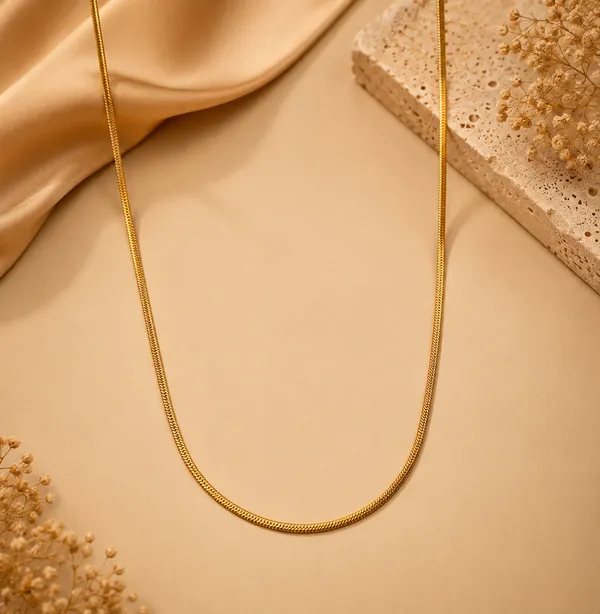 1_Gram_Gold_Plated_Snake_Chain_Necklace_for_Women_|_Anti_Tarnish_Finish_|_Premium_Daily_Wear_Designer_Chain