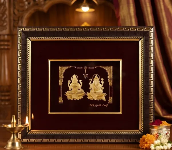 Lakshmi_Ganesh_Gold_Plated_Premium_Frame