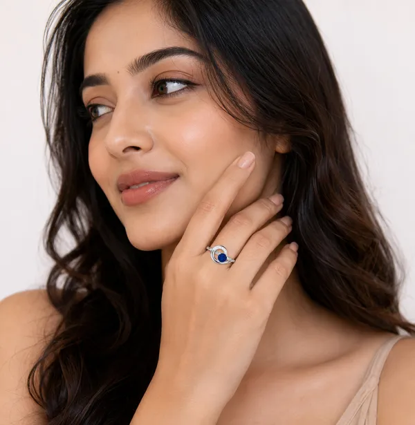 925_Certified_Sterling_Silver_Blue_Stone_Ring_for_Women_|_Elegant_Round_Blue_Solitaire_Style_Ring_|_Premium_Silver_Jewellery