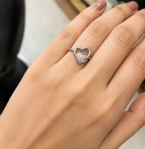 925_Certified_Sterling_Silver_Heart_Ring_for_Women_|_Elegant_Heart_Shape_Crystal_Ring_|_Premium_92.5_Silver_Jewellery