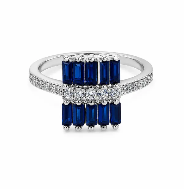 925_Sterling_Silver_Blue_Stone_CZ_Statement_Ring_for_Women_|_Certified_92.5_Silver_Cocktail_Ring