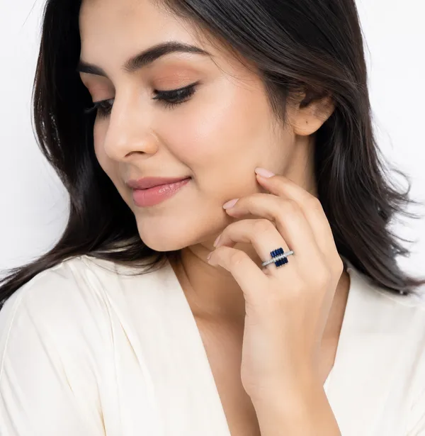925_Sterling_Silver_Blue_Stone_CZ_Statement_Ring_for_Women_|_Certified_92.5_Silver_Cocktail_Ring