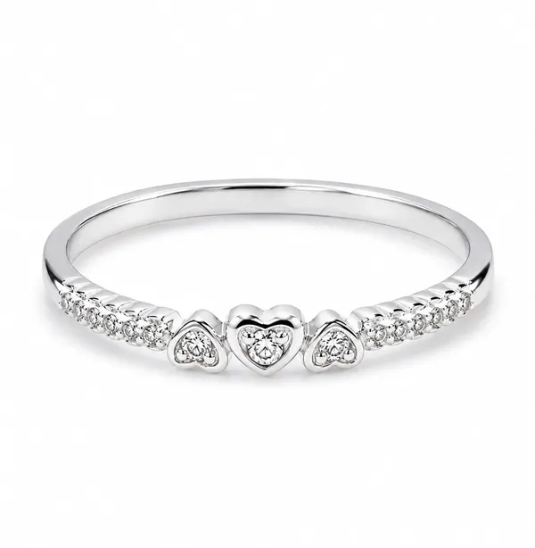 925_Sterling_Silver_Heart_Ring_for_Women_with_CZ_Stones_–_Triple_Heart_Elegant_Ring