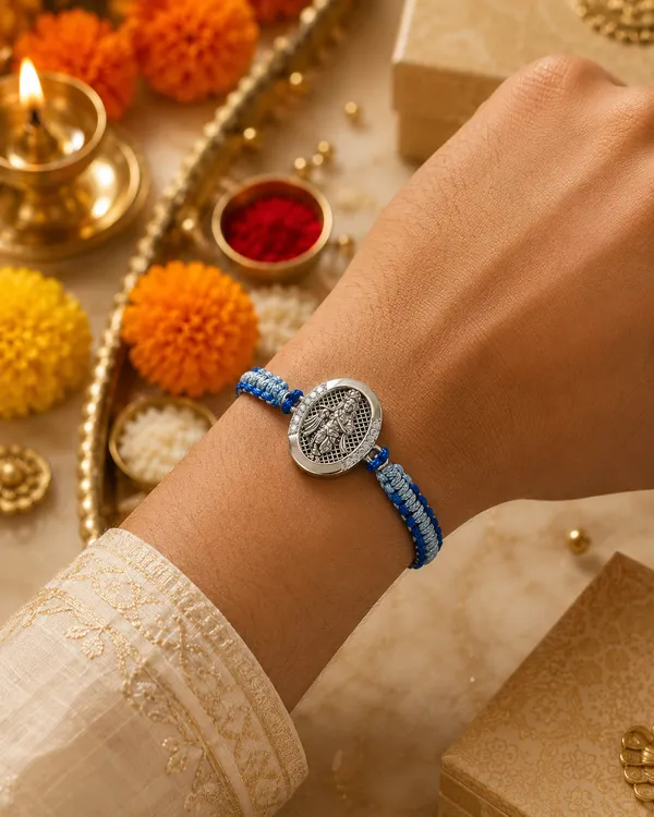 925_Sterling_Silver_Rakhi_for_Brother_|_Blue_Thread_Rakhi_with_Krishna_Design_|_Premium_Silver_Raksha_Bandhan_Gift_for_Brother