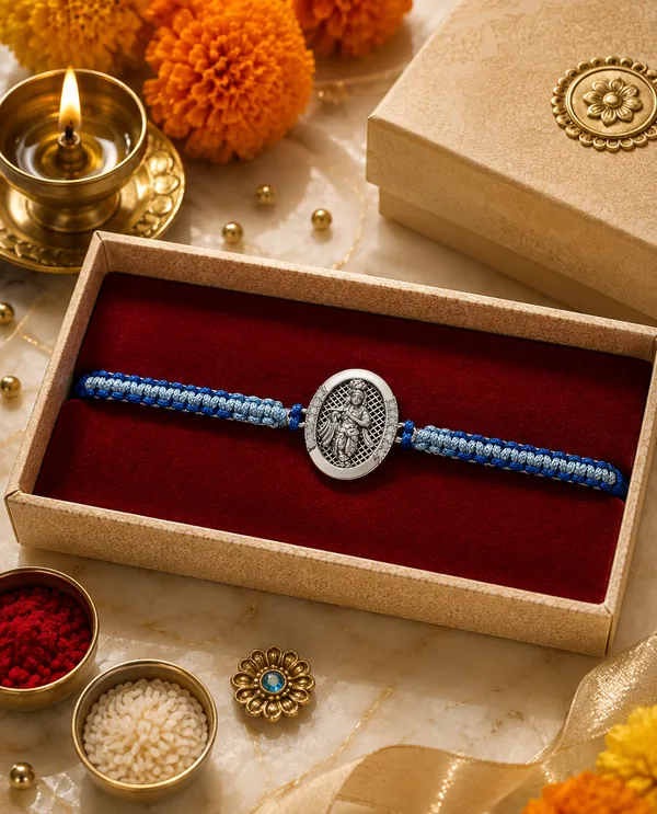 925_Sterling_Silver_Rakhi_for_Brother_|_Blue_Thread_Rakhi_with_Krishna_Design_|_Premium_Silver_Raksha_Bandhan_Gift_for_Brother