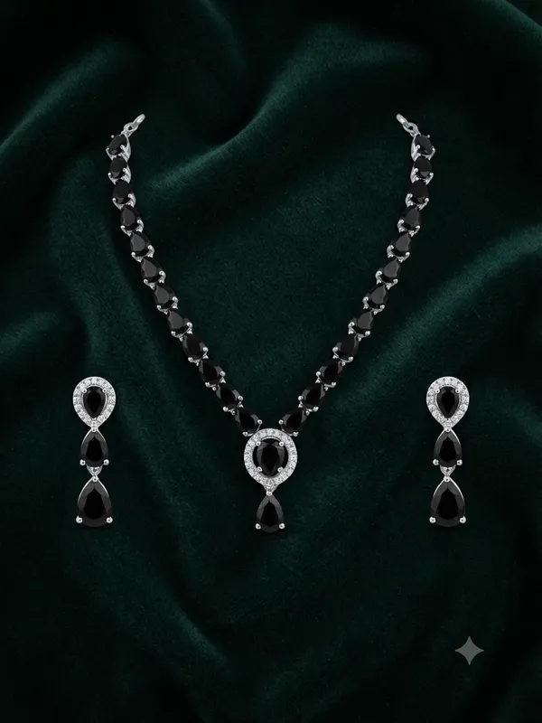 Black_Stone_Teardrop_Necklace_&_Earring_Set