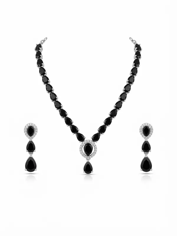 Black_Stone_Teardrop_Necklace_&_Earring_Set