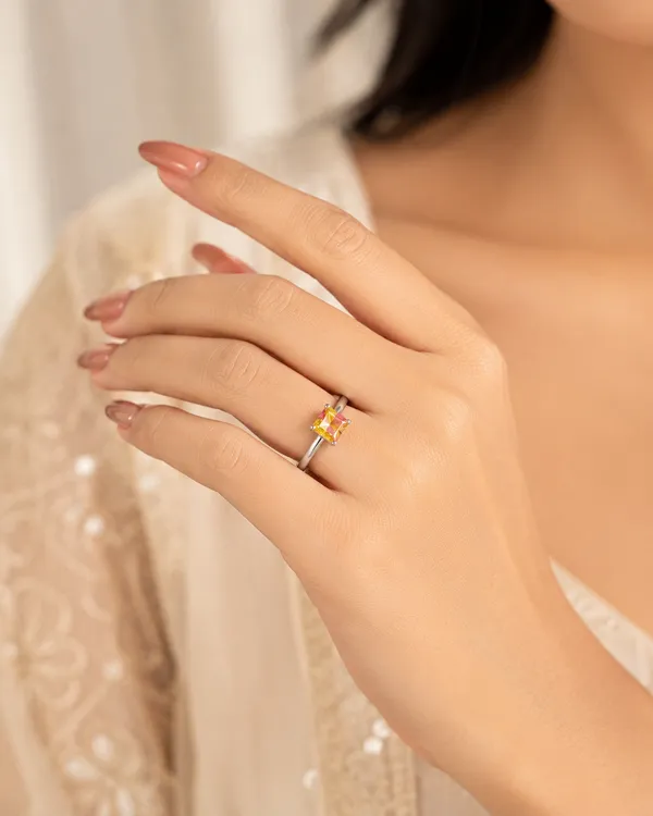 Certified_925_Sterling_Silver_Pink_&_Yellow_Stone_Ring_for_Women_|_Square_Multicolor_Gemstone_Design_Ring