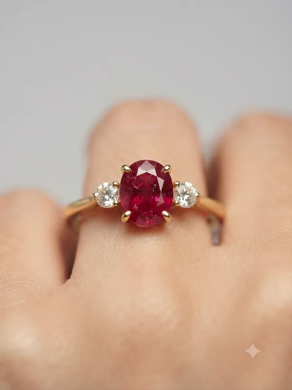 Elegant_1.19_Ct_Yellow_Gold_Diamond_&_Pink_Tourmaline_Ring