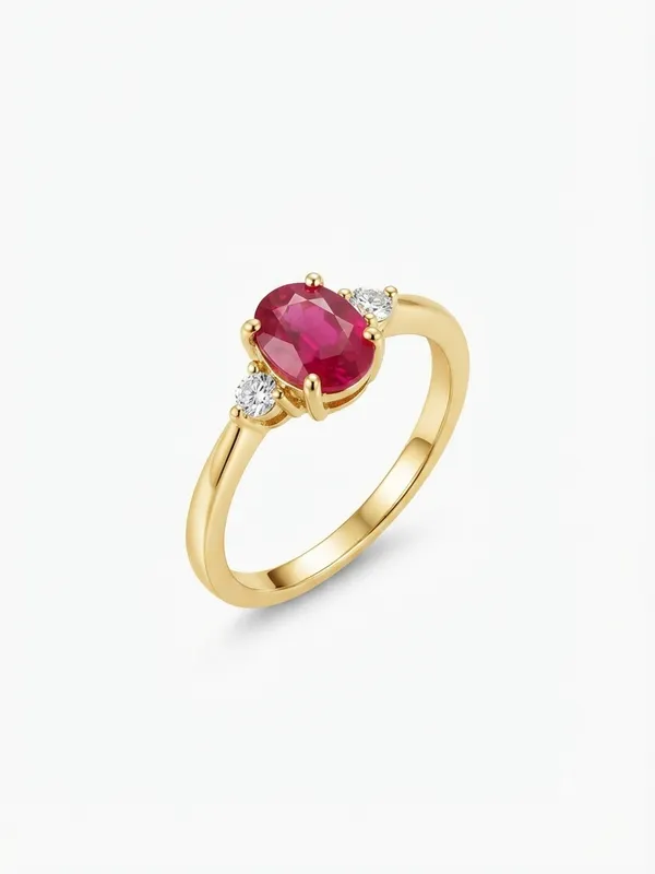 Elegant_1.19_Ct_Yellow_Gold_Diamond_&_Pink_Tourmaline_Ring