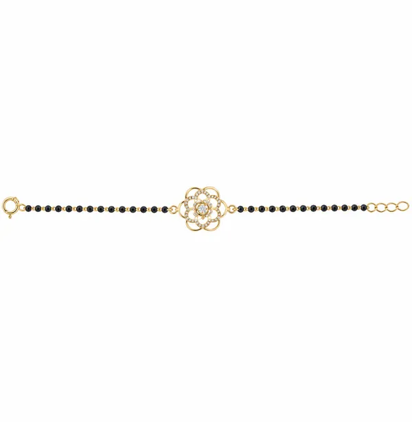 Elegant_Seven-Diamond_Yellow_Gold_Bracelet