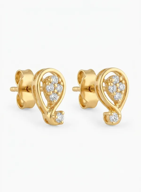 Elegant_Tear-Loop_Diamond_Stud_Earrings