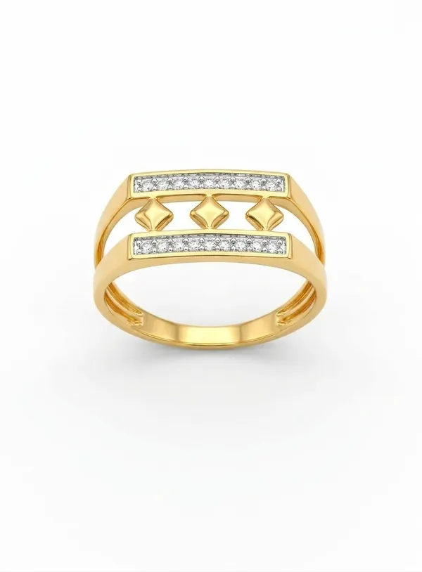 Gents_Diamond_Ring_–_22_Natural_Round_Brilliant_Diamonds