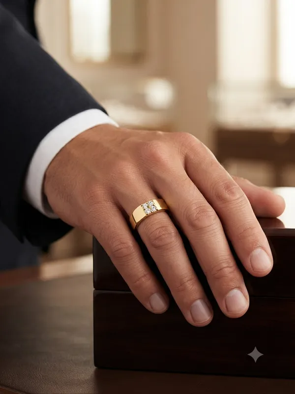 Golden_Band_Diamond_Ring