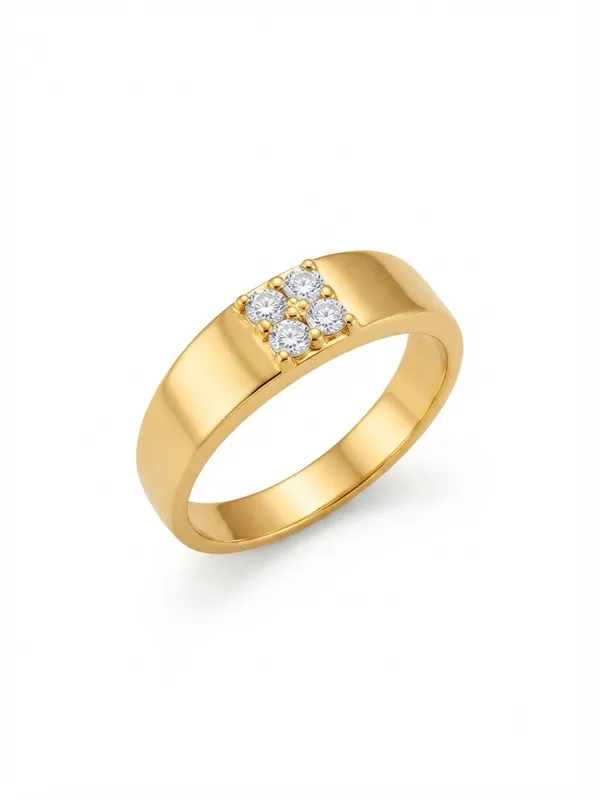 Golden_Band_Diamond_Ring