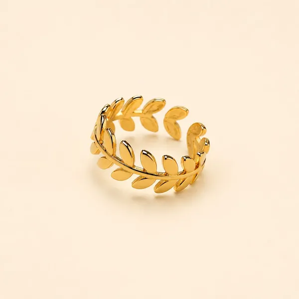 Golden_Laurel_Leaf_Adjustable_Ring