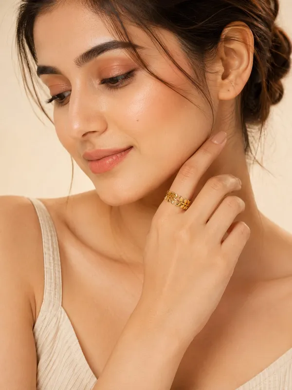 Golden_Laurel_Leaf_Adjustable_Ring