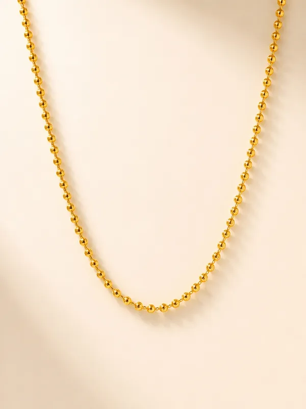 Golden_Pearl_Bead_1_Gram_Gold_Plated_Women's_Chain