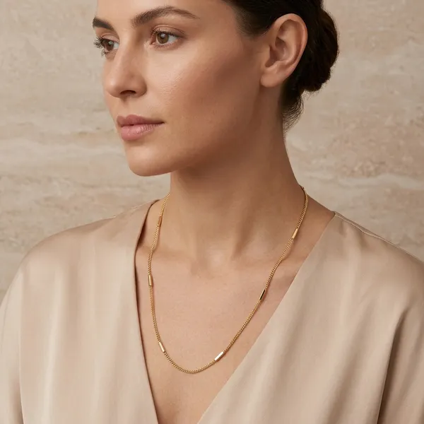 1_Gram_Gold_Toned_Chain_Necklace_With_Bar_Accents_For_Women