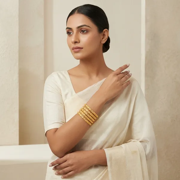 1_Gram_Gold_Plated_Engraved_Pattern_Bangles_Set_Of_4
