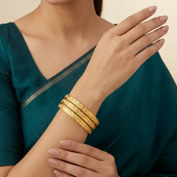 1_Gram_Gold_Plated_Circular_Pattern_Bangles_Set_For_Women