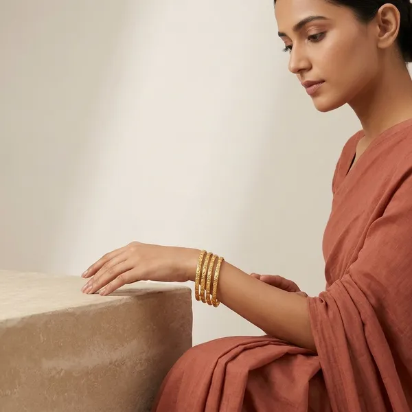 1_Gram_Gold_Toned_Traditional_Embossed_Bangle_Set_For_Women