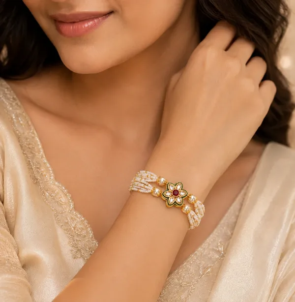 Kundan_Pearl_Bracelet_for_Women_|_Traditional_Floral_Designer_Bracelet_|_Ethnic_Party_Wear_Jewellery