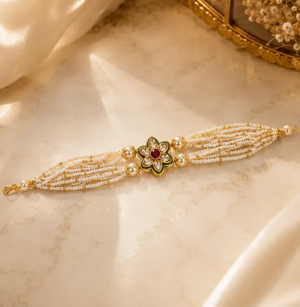 Kundan_Pearl_Bracelet_for_Women_|_Traditional_Floral_Designer_Bracelet_|_Ethnic_Party_Wear_Jewellery