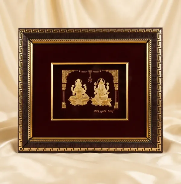 Lakshmi_Ganesh_Gold_Plated_Premium_Frame