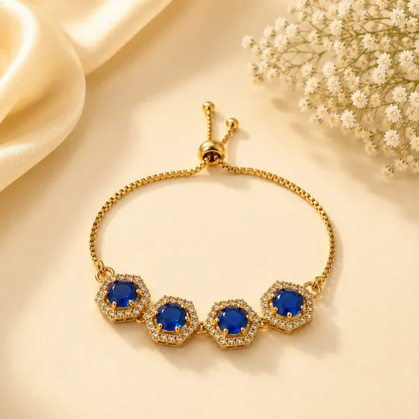 Luxury_1_Gram_Gold_Plated_Blue_Stone_Adjustable_Bracelet_for_Women_|_Premium_CZ_Hexagon_Charm_Bracelet_|_Anti-Tarnish_Fashion_Jewellery