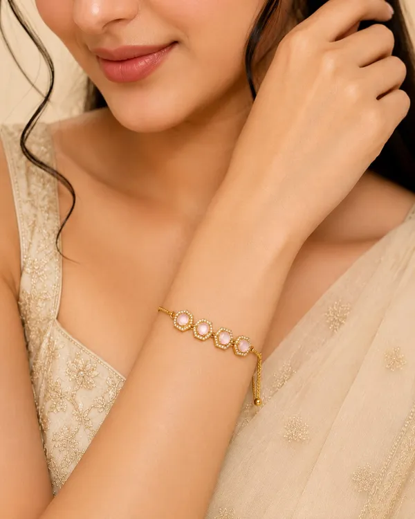 Luxury_1_Gram_Gold_Plated_Pink_Stone_Adjustable_Bracelet_for_Women_|_Premium_CZ_Hexagon_Charm_Bracelet_|_Anti-Tarnish_Fashion_Jewellery